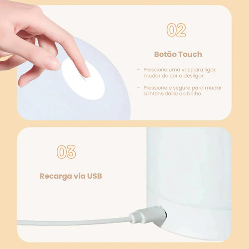 Lámpara De Escritorio Led Recargable Para Dormitorio, Set De