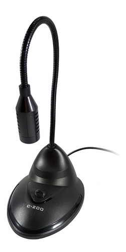 Microfono Computadora Pie Boton Silencio Jack 3.5mm - Otec Color Negro