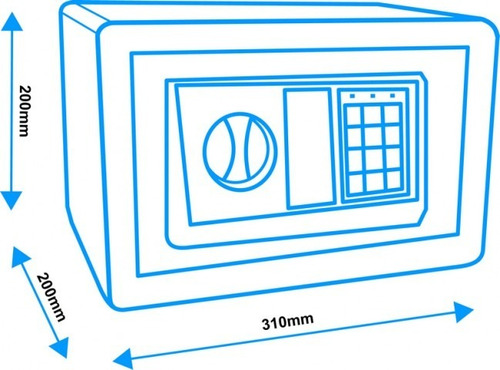 Imagen 6 de 6 de Caja Fuerte Digital-electronica De Seguridad 31 X 20 X 20 Cm