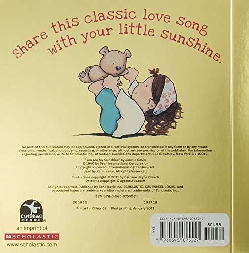 Book : You Are My Sunshine (caroline Jayne Church) - Davis,