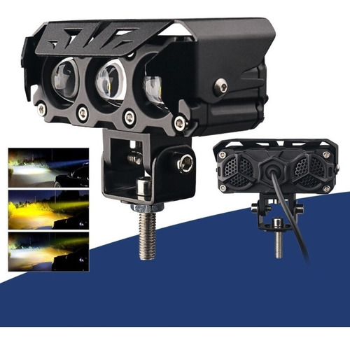 Par Faros De Lupa Luz Led Spot Doble Color Par Autos Motos