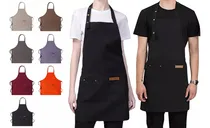 Comprar 2pz Mandil Delantal Cocina Chef Delantal Multiusos Ajustable