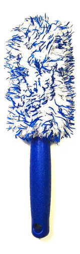 Cepillo De Mango Largo Azul Y Blanco, Cepillo Con Forma De C