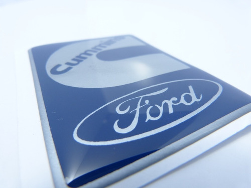 Emblema Puerta Ford Cargo Calcomanía En Alto Relieve 3d Azul