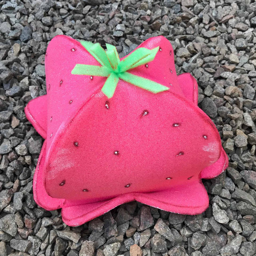 Gorro Cotillón En Goma Espuma Frutillitas Disfraces Fiesta Fucsia