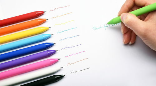 Set Boligrafos Gato® Tinta Gel Del Color Del Cuerpo X 10unid