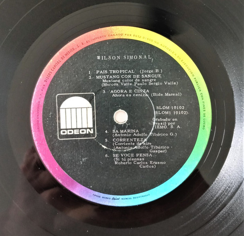 Wilson Simonal Lp Pais Tropical Samba Bossa Nova Brasil (Usado)
