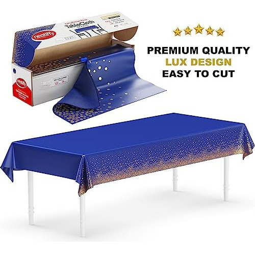 Rollo De Mantel De Plástico Desechable Neatiffy Con Cortador