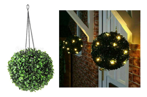 Solar Led Colgante Luz Patio Jardín Hierba Bola Linterna