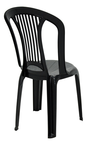 Cadeira De Plástico Bistrô Atlântida Eco 8 Un Tramontina Cor Preto 92013/009