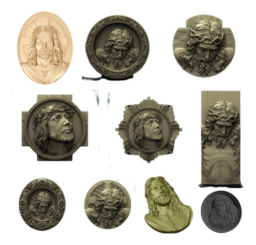 10 Arquivos Jesus Cristo - Stl Cnc Router Artcam Aspire 3d