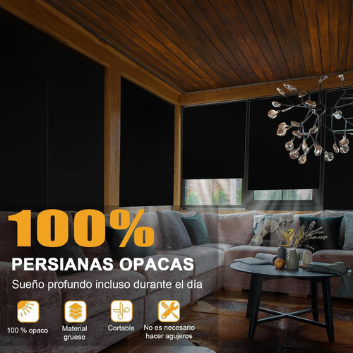 4 * 1.45m Persianas Blackout Para Recamara.cortinas Opacas
