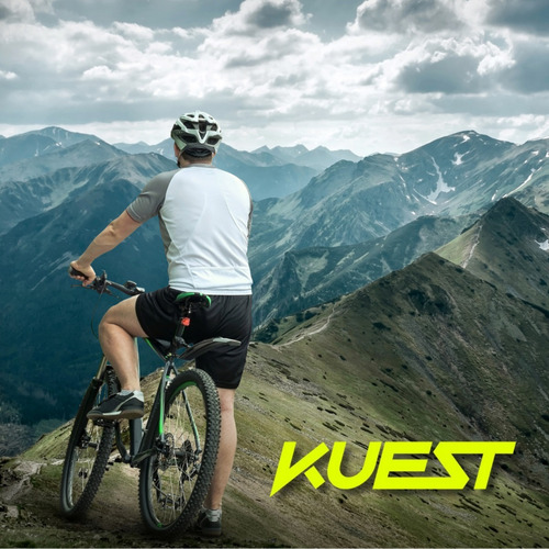 Casco Mtb Kuest Bicicleta 23 Ventilaciones Rcbi-1l Deportivo Color Negro y Rojo Talle Único