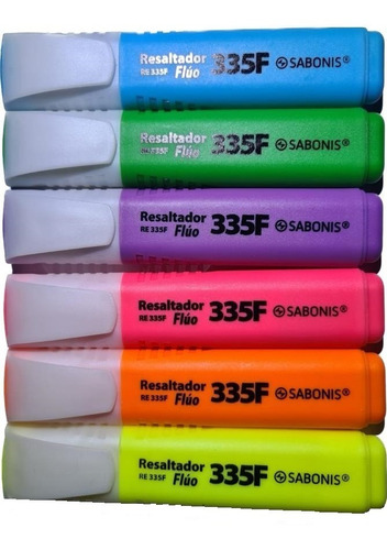 Resaltador Marcatextos Sabonis Re-335fs Fluor Blister 6 Pcs