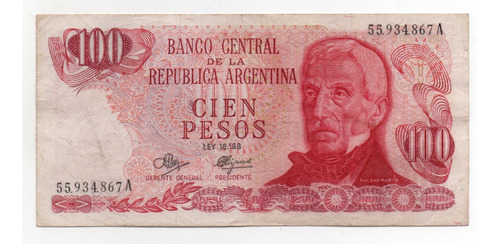 Argentina Billete 100 Pesos Ley Bottero 2386 Serie A Mb