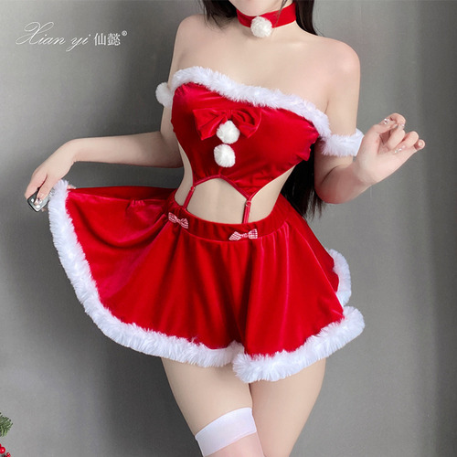 Set Navideño Sexy Con Forma De Conejito Y Pijama