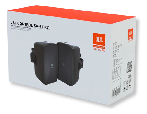 6 Caixa Som Ambiente Passiva Jbl Control Sa6 100w Preta Cor Preto