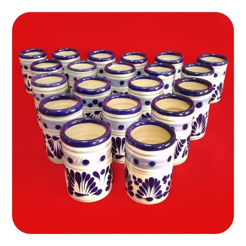 Imagen 3 de 6 de Set 75 Tequileros De Talavera Poblana Personalizados Tql