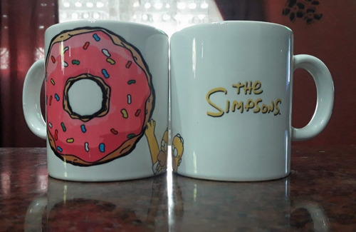 Tazas De Los Simpsons Personajes + 10 Bombones Simpson