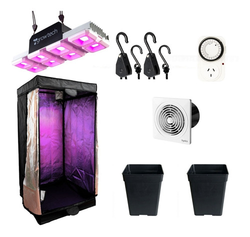 Kit Cultivo Indoor Carpa 120x120 Growtech 400w + Accesorios