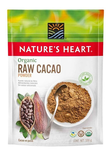 Cacao Orgánico Nature's Heart En Polvo 100g