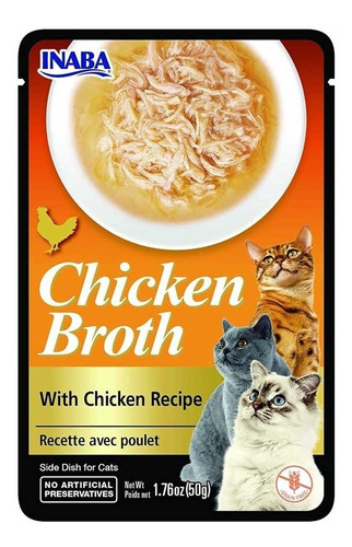 Inaba Churu Broth Pouch Gatos Sabor Pollo  50gr