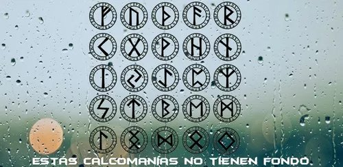 25 Runas Vikingas, Stickers Genéricos, Talismán, Amuleto