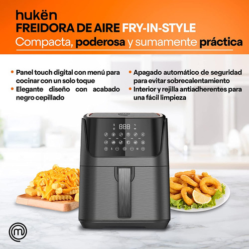Imagen 6 de 10 de Freidora De Aire Masterchef Digital De 3.5 Litros Mk-af-35tm