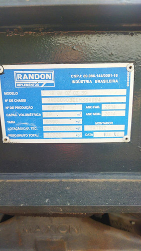 Caçamba Randon 2014/14 Vanderleia 30m3 C/pneus 4b55