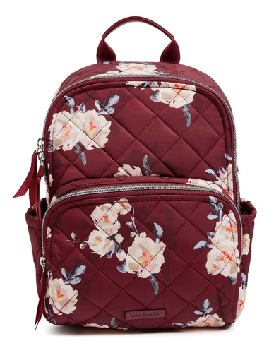 Vera Bradley Mujer, Mochila Pequeña De Sarga De Alto Flores
