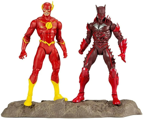 Dc Multiverse 2pk Figuras Flash Y Batman Earth 52 Mcfarlane (Usado)