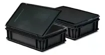 Comprar Cajón Plástico Apilable 4312 Con Tapa Reforzado 40x30x12cm