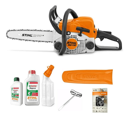 Motor Serra Stihl Ms 170 Completa Dosador Óleo Corrente 2t