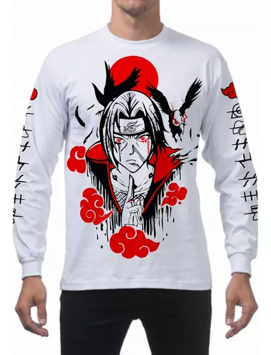 Camiseta Manga Longa Akatsuki Naruto - Piticas