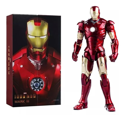 Iron-man Mark 3 Marvel Con Luz Led Figura Coleccionable 