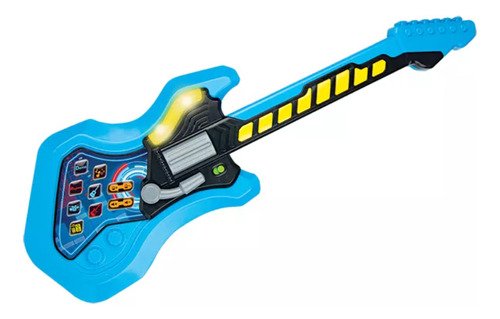 Guitarra Rockera Winfun Para Niños!! Cool Kidz Rock Guitar! Color Celeste