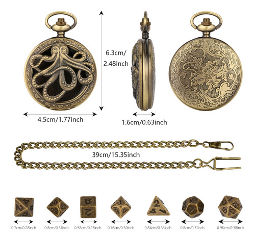 (3 #mold) Y Elegante Juego De Reloj De Bolsillo Con Dados Po