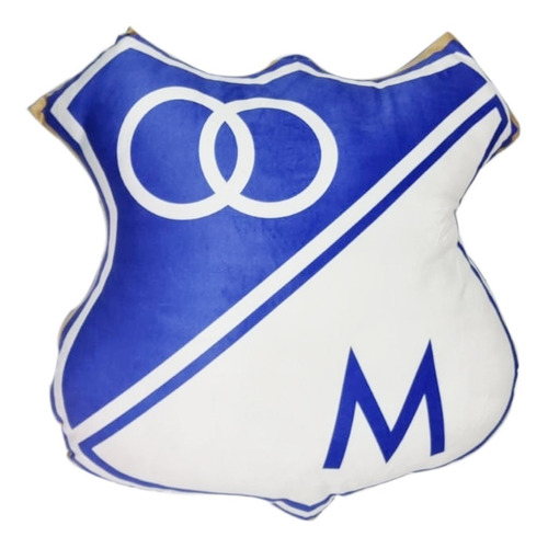 Cojin Peluche Escudo Millonarios 50cm Suave Cómodo