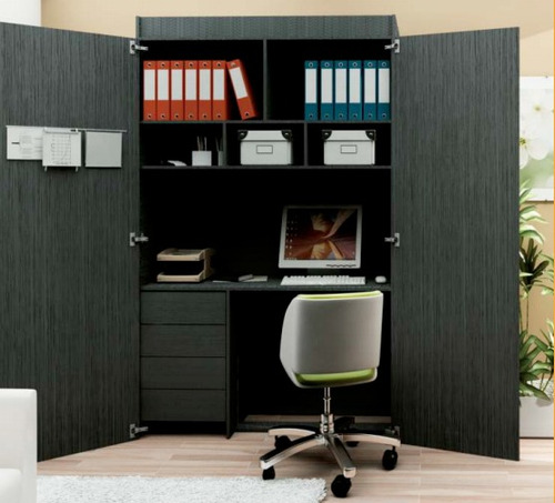 Escritorio Oficina Tipo Placard Puertas Cerradura Multiuso