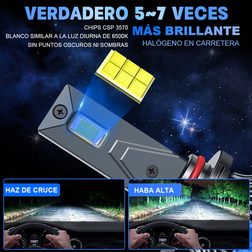 Led Luz H7+9005+h1 6500k Para Volvo Xc70 2003-2006 Faros