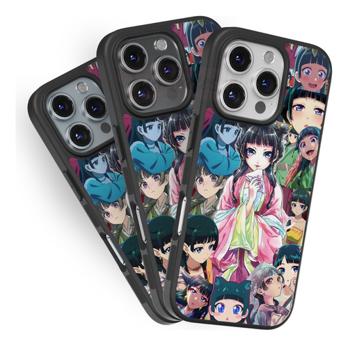 Funda Maomao Diarios De La Boticaria Manga Collage Anime Negro Iphone 16e