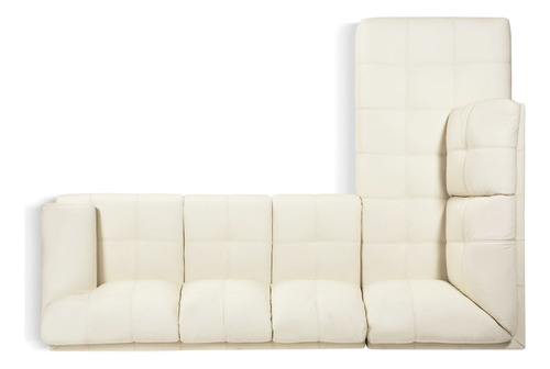 Rosen Sofá Seccional 6974 Cuero Izquierdo Blanco