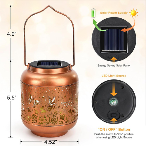 Linterna Solar Luces Solares Al Aire Libre Impermeable Regal