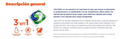 Tide Pods Detergente Para Ropa - Cápsulas X 31 Un. - Eeuu