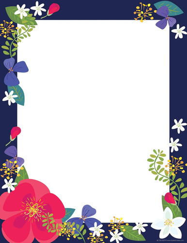 Barker Creek Designer Computer Paper 100 Sheet Set, Petals