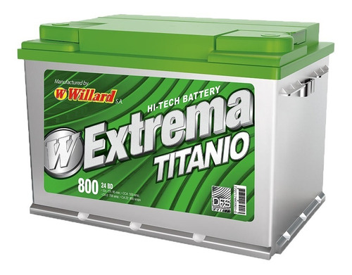 Bateria Willard Extrema Titanio 110 Amp Der/izq