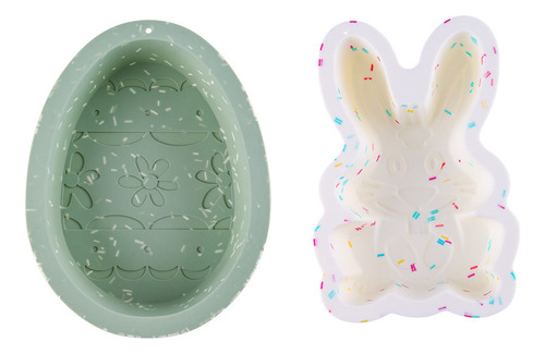 Huevo De Pascua Conejito Molde De Silicona Para Tartas 2pcs Cor Fix Rabbit And Easter Egg