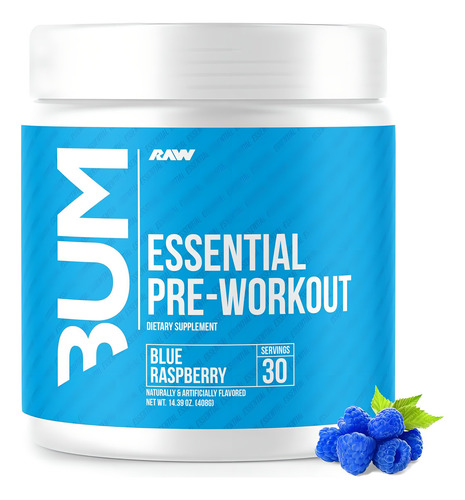 Pre Entreno Cbum Essential Raw Nut. 30 Serv Blue Raspberry Blue Raspberry
