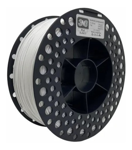 Imagem 2 de 2 de Filamento Pla - Branco - 3n3 - 1.75mm - 1kg