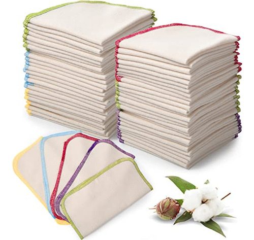45 Toallitas De Franela Reutilizables Para Bebés Lavables Na